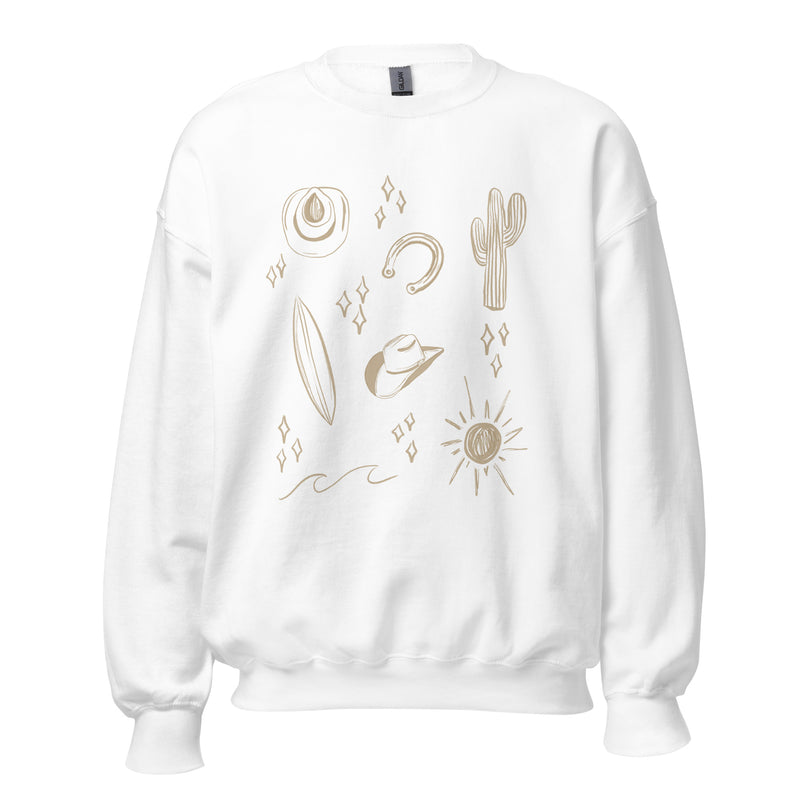 Coastal Cowgirl Print Crewneck