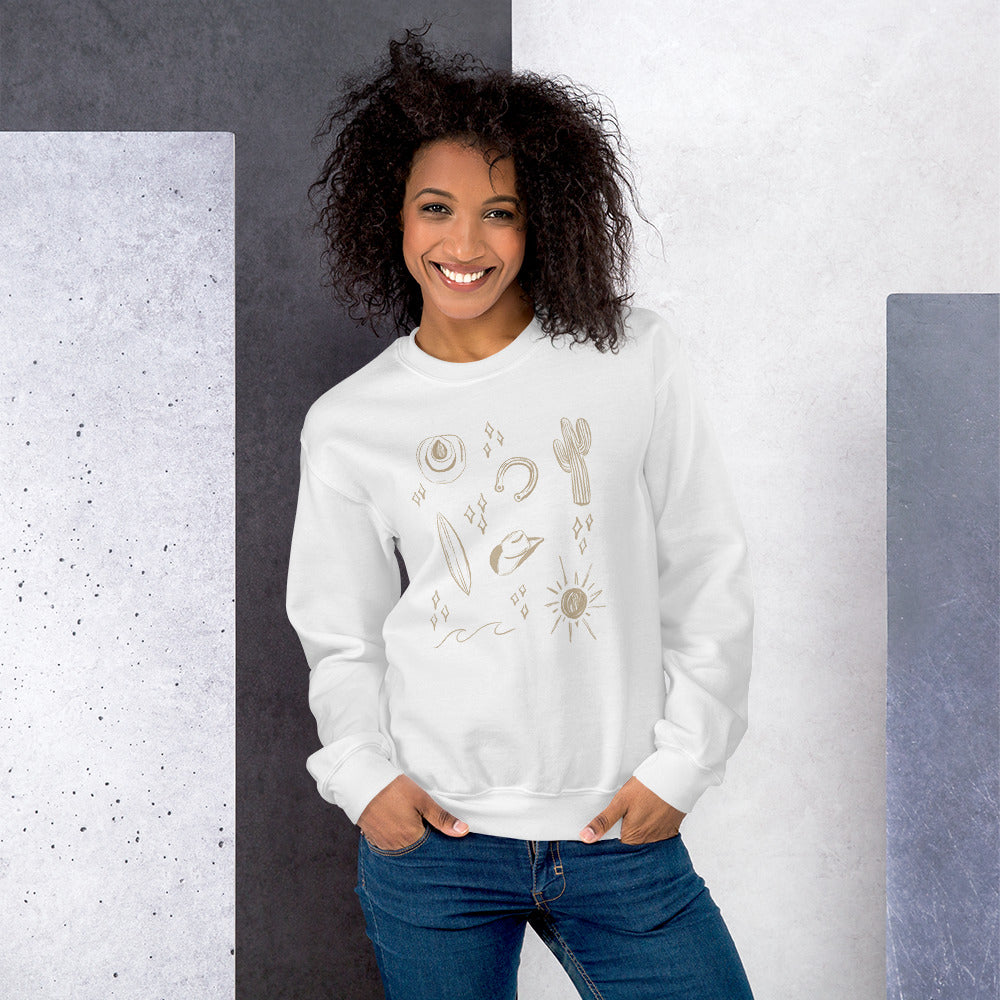 Coastal Cowgirl Print Crewneck