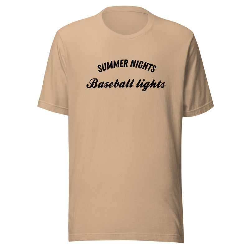 Summer Nights Baseball Lights t-shirt