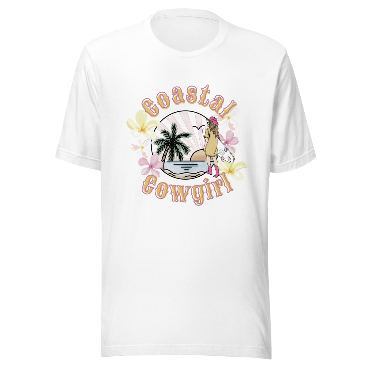 Coastal Cowgirl Beach Scene t-shirt
